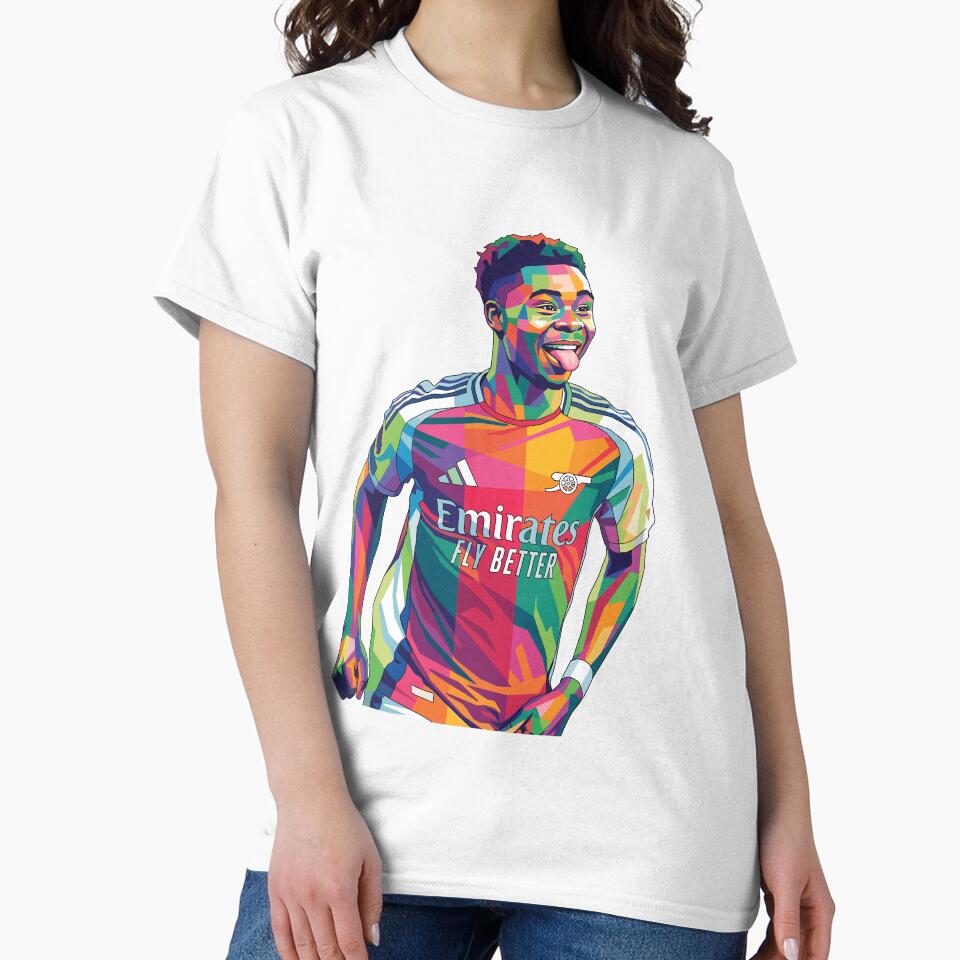 Bukayo Saka Celebration Wpap Art by princejolin