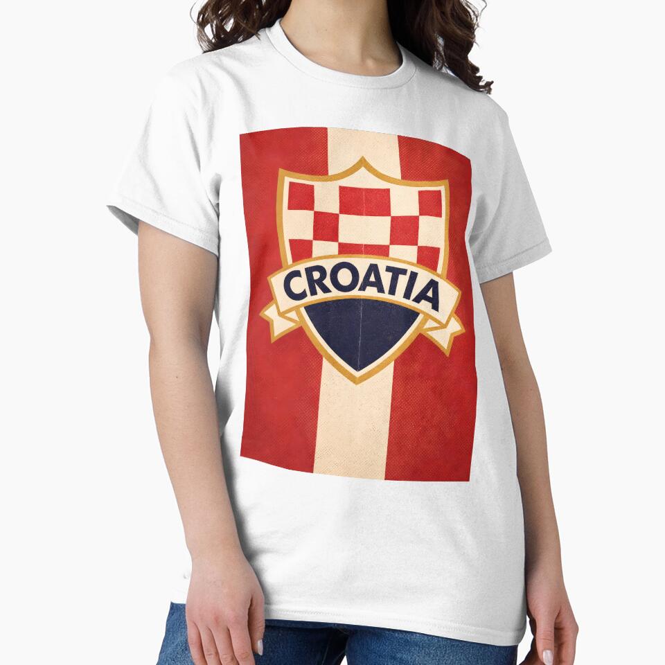 Retro Croatia Crest Shirt – Vintage Football Supporter Graphic by tokyojeff