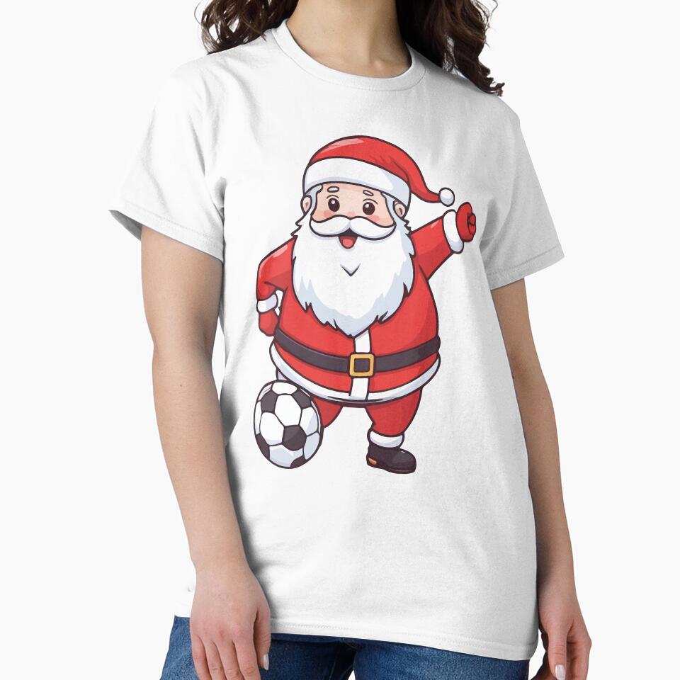 Kawaii Santa Playing Soccer by Ridaelb