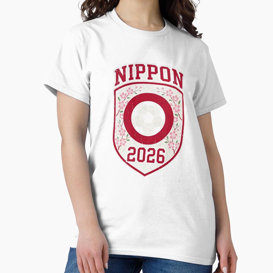 Nippon 2026 Soccer - Japan Football Shield & Sakura Cherry Blossom by Imaginationbeyond