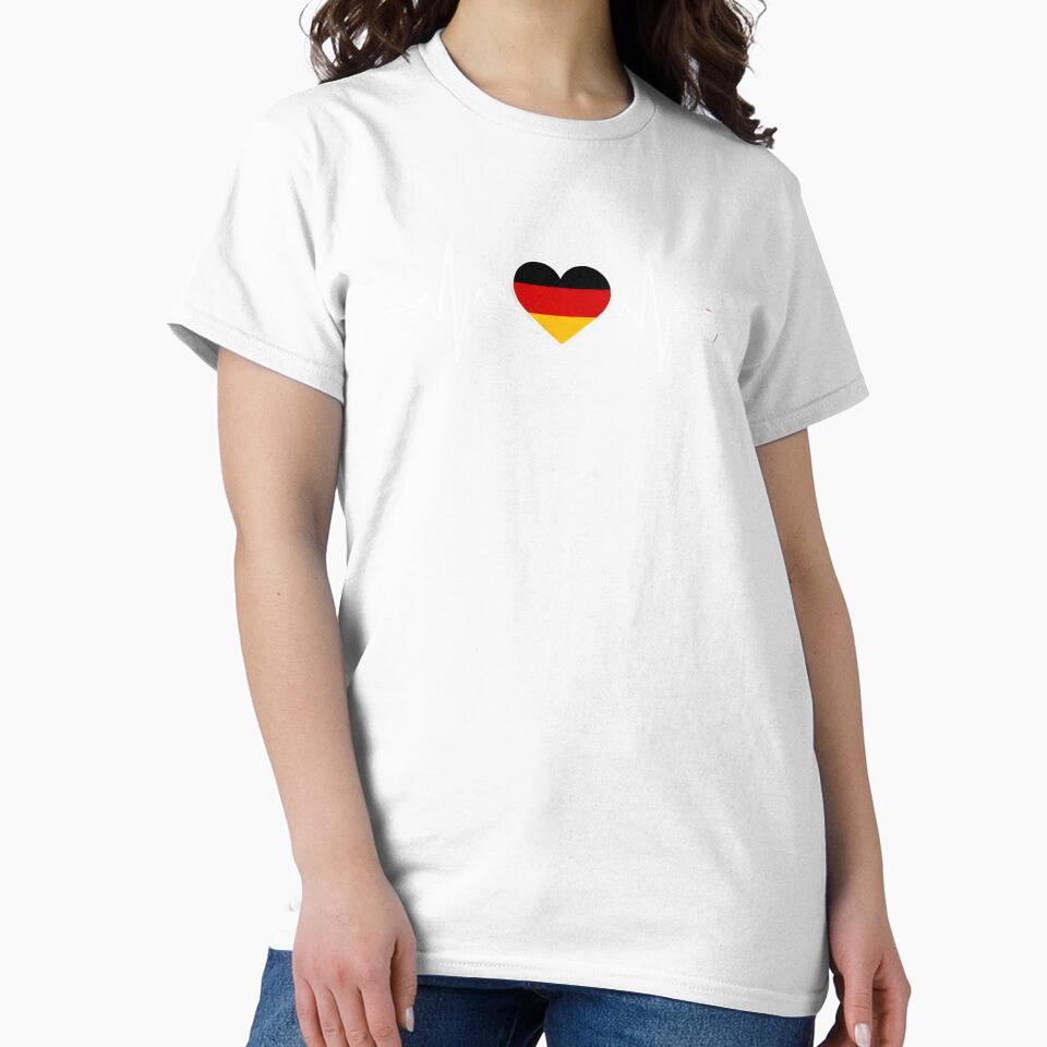 Germany Football Heartbeat | Deutschland Soccer Fan EKG by dudelinart