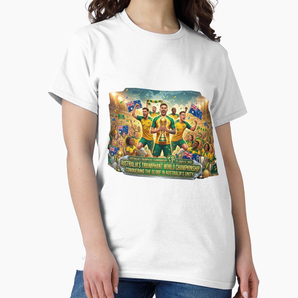 Australia Football Triumphant World Champions - Socceroos Victory Celebration by Wear Sculpt