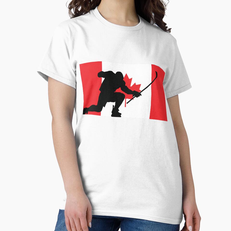 Hockey Canada Silhouette Goal Celebration by CanvasTee