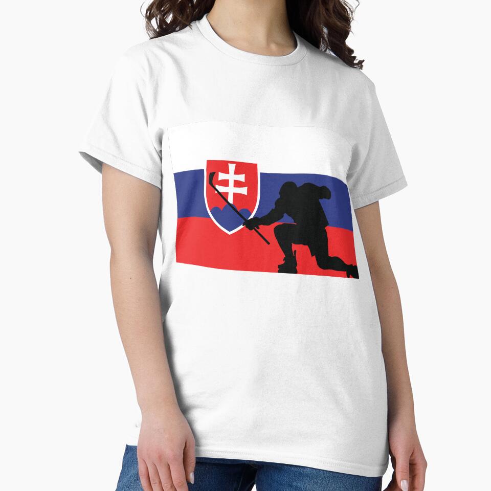 Slovakia Ice Hockey Silhouette Celebration by CanvasTee