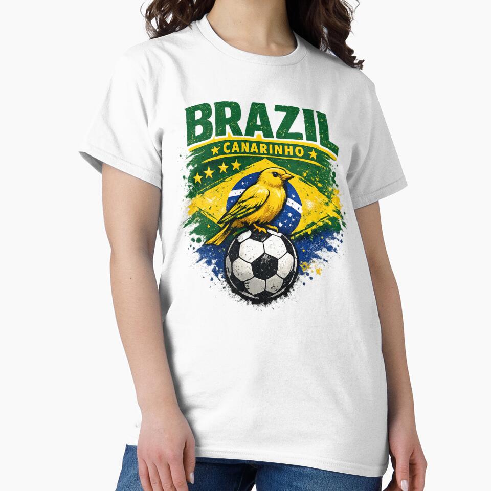 Brazil Canarinho Football Fan Design by EMYWAMZGLOBAL