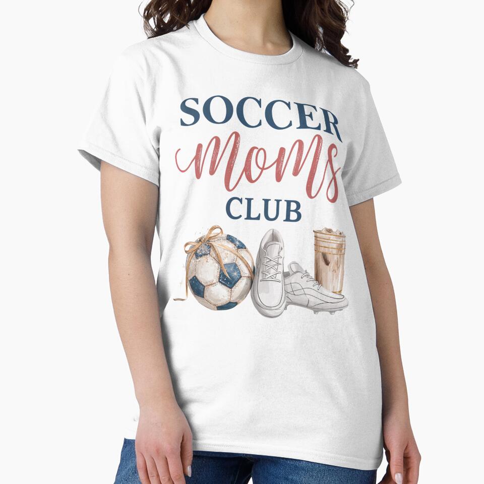 Soccer Moms Club Aesthetic Design | Cute Trendy Soccer Mom Shirt by Anastasiia Yurevych