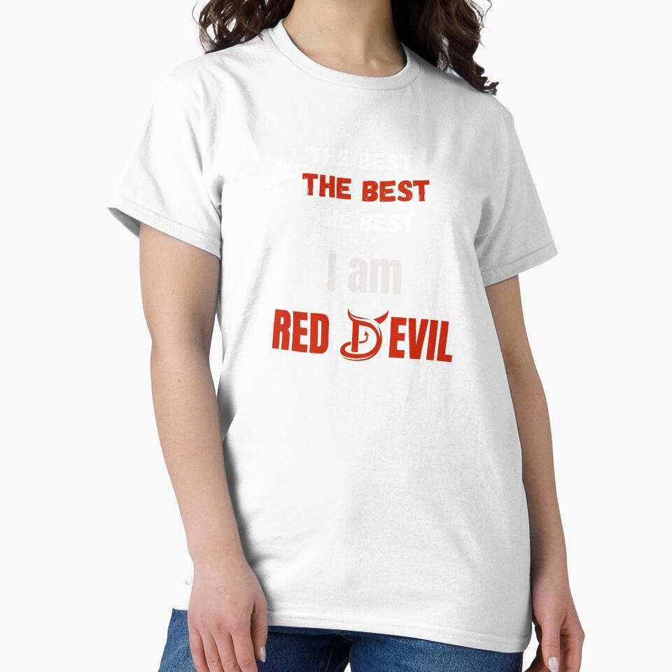 t-shirt, cap red devil the best by Passionfoot