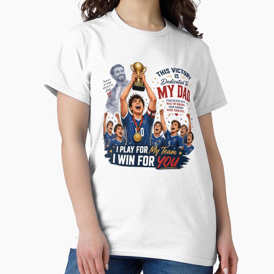 Victory Dedicated To My Dad Sports Design by Nuvoro Gifts