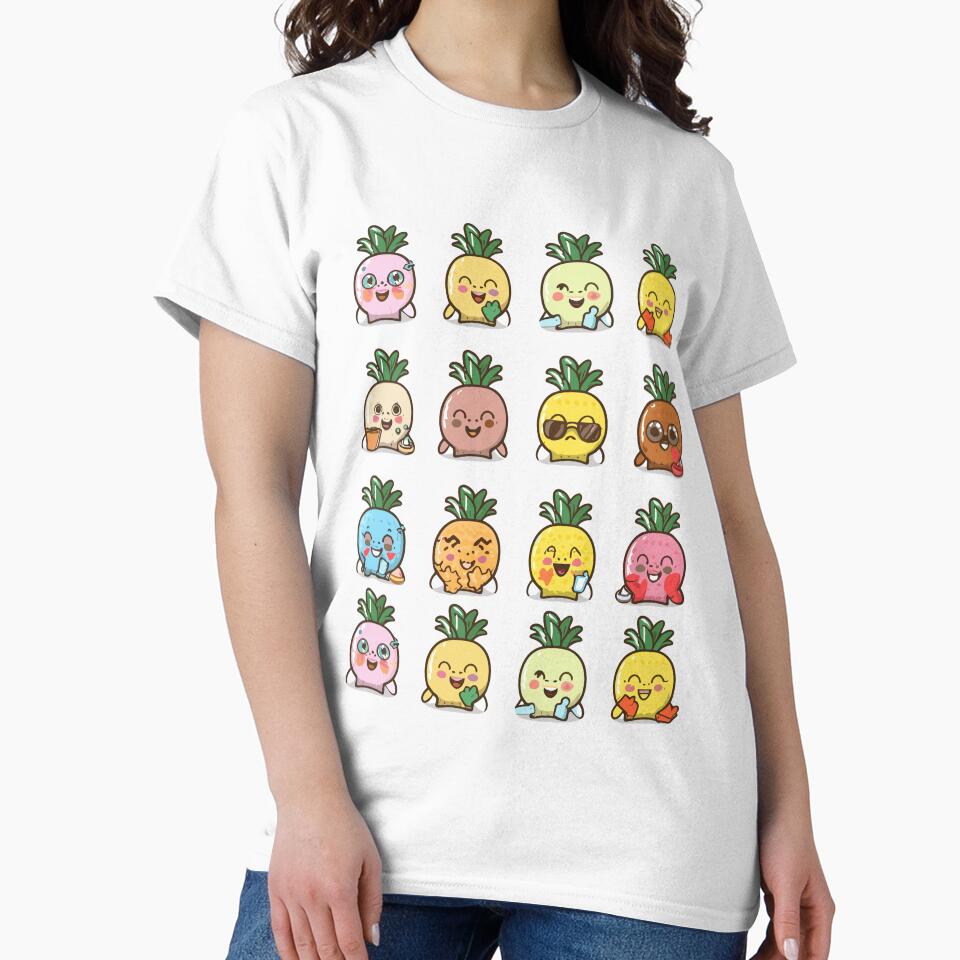 kawaii pineapple pattern by DunuStore