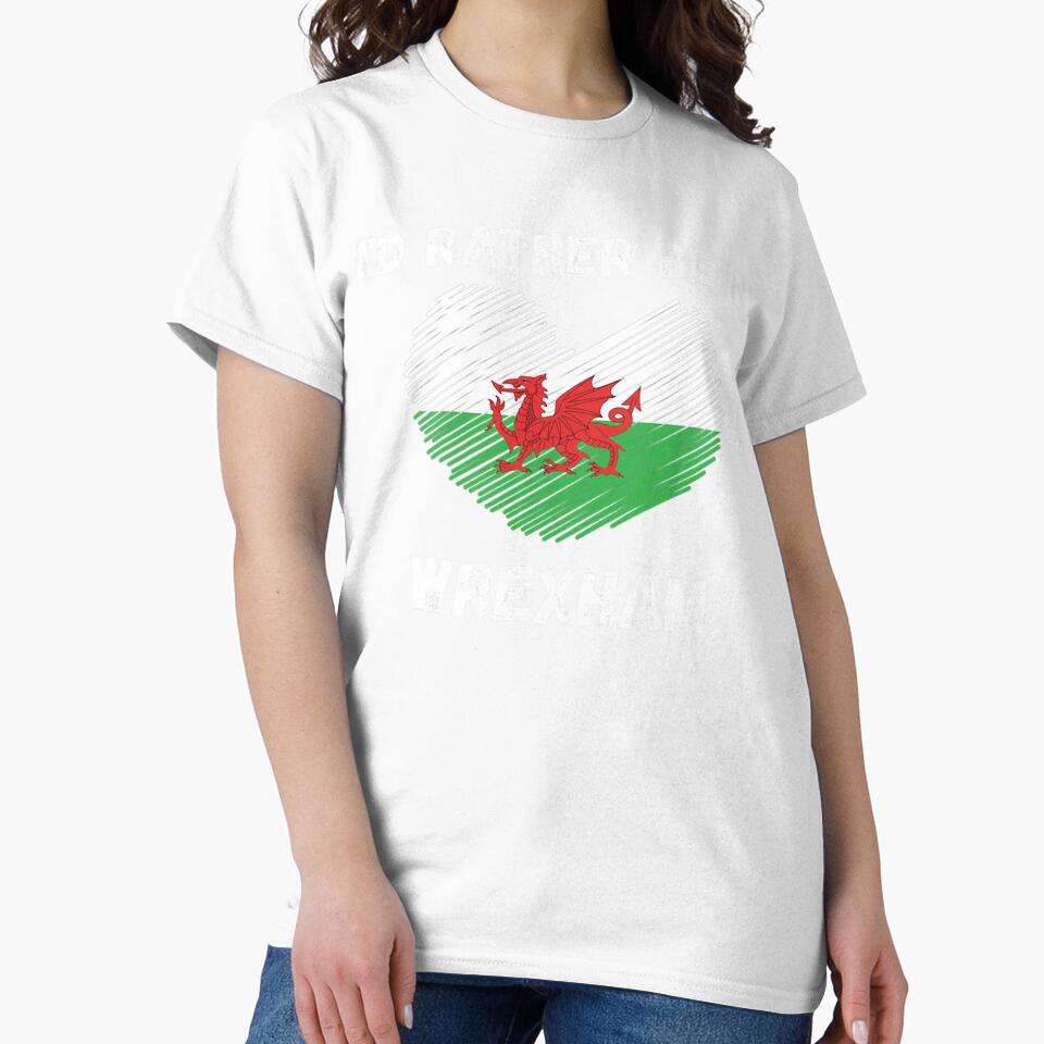 I_d Rather Be in Wrexham - Welsh Flag Heart by MimounArt
