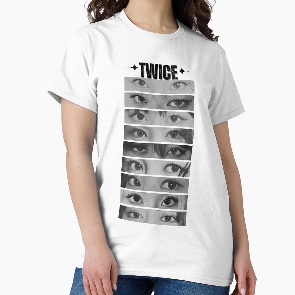 TWICE Eyes Kpop Girl Group Black And White Collage Design K-music south koreanCollage Cozy Y2K Vintage Design by HELL0WBELLO