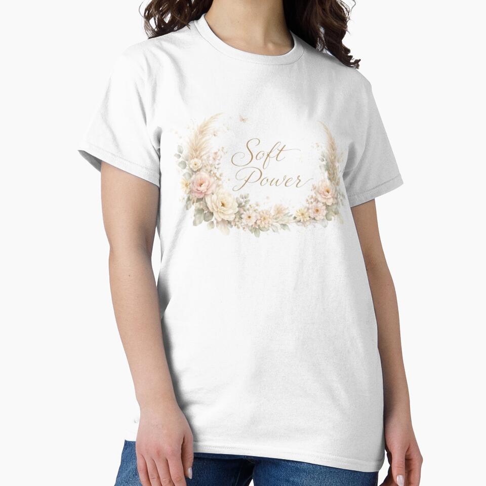Soft Power Aesthetic Floral Typography Design by Sanika arts