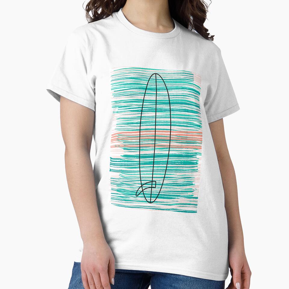 Surfing art surfboard minimal by Tropical Blood