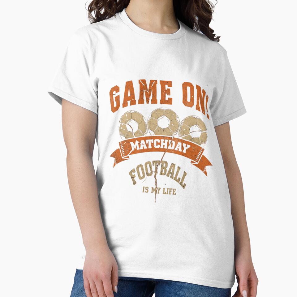 Game On Matchday Football Is My Life Vintage Orange by PACS0011