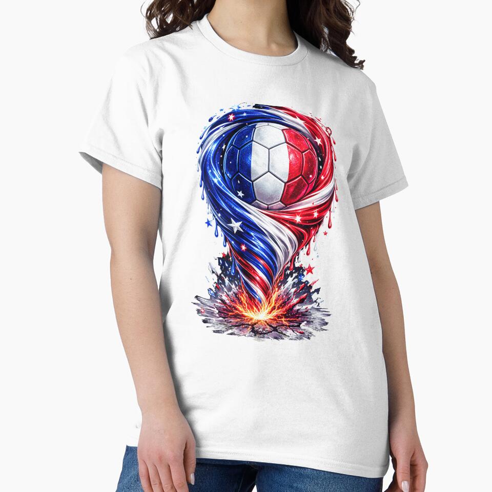 France Football Tornado: French Flag Tricolore Vortex Art by FunToTheFullest