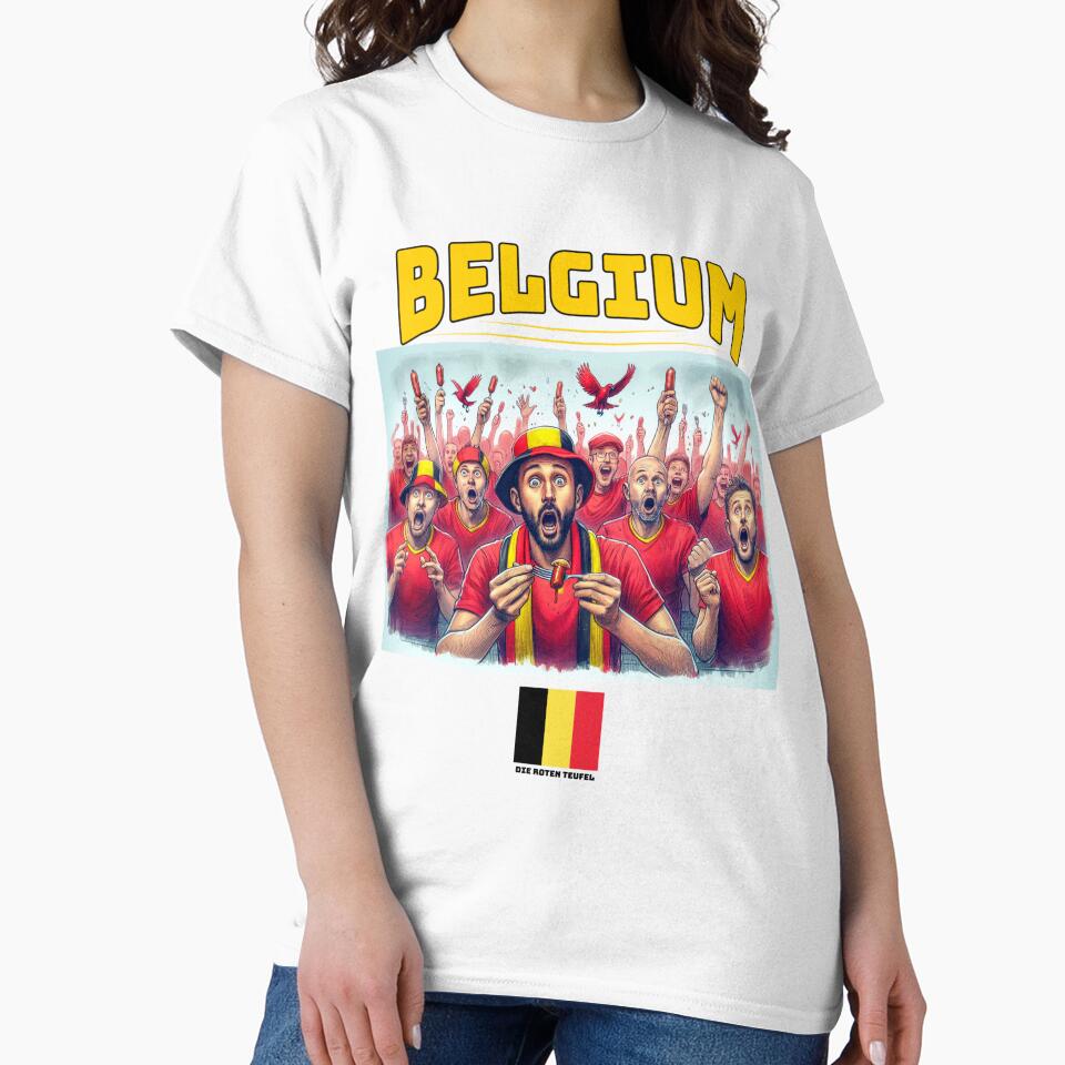 Belgium Fans Euro24, sausage on a Fork. by Get-Forked