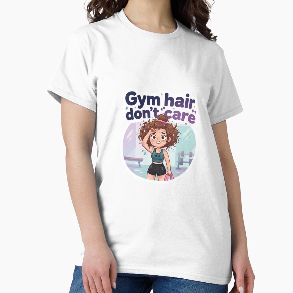 Gym Hair Don’t Care Funny Workout Sticker Fitness Gym Girl Meme by ArmoniaJustin
