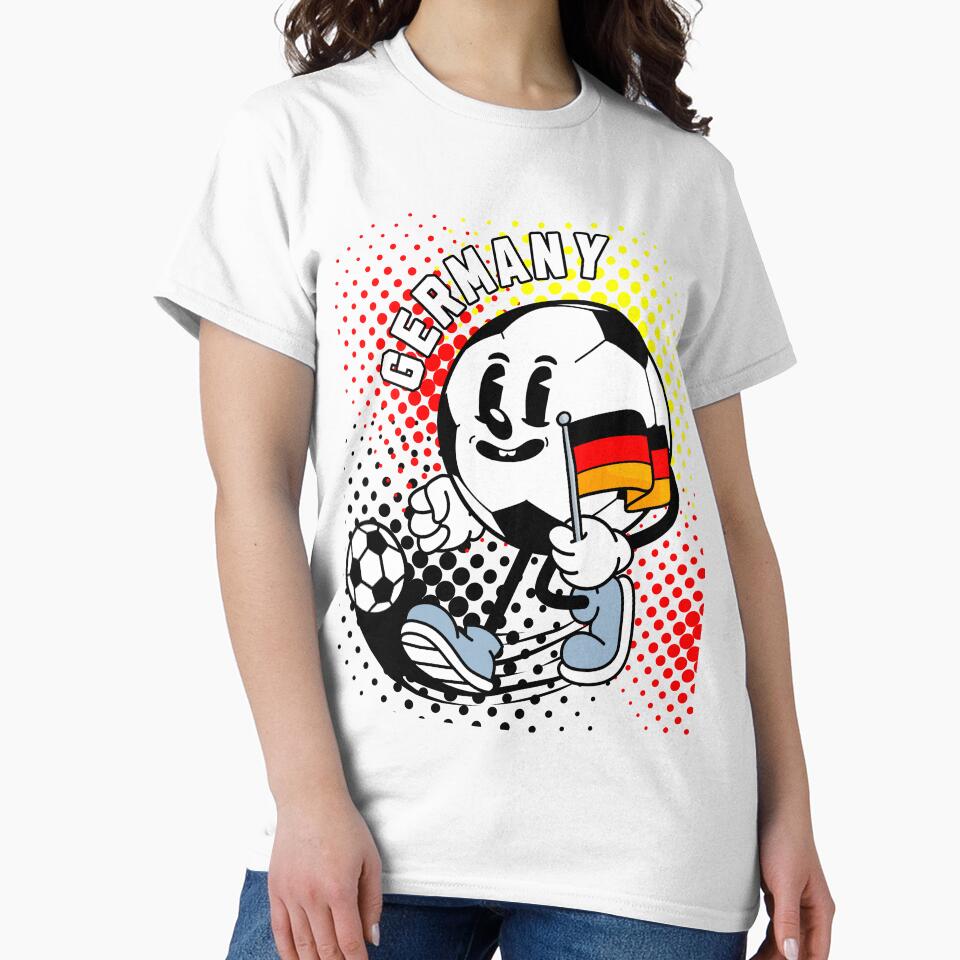 Football Germany Player Soccer Flag Athlete Fan Game German T-Shirt by Gorrila-Design