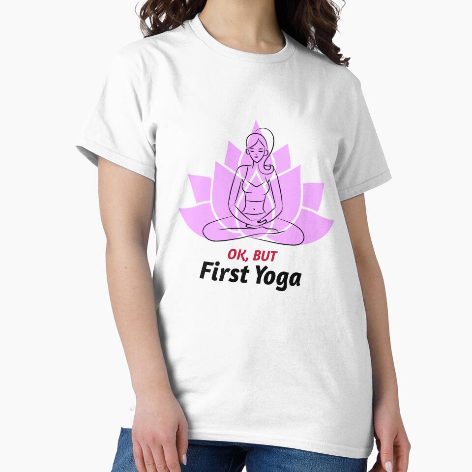 Yoga First / Namaste / Yoga Design / Girl Doing Yoga / Meditation / Yoga Lover by RedBoyShop