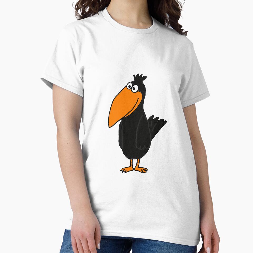 Cute Funky Black Crow Original Art by Nature's Fancy
