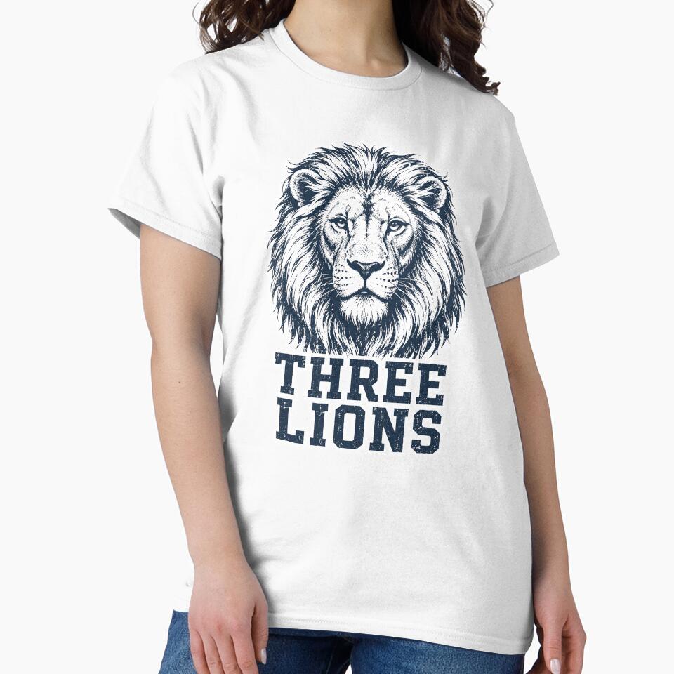 Three Lions Shirt England Football Supporter Tee Vintage World Cup Fan by ToastDesign