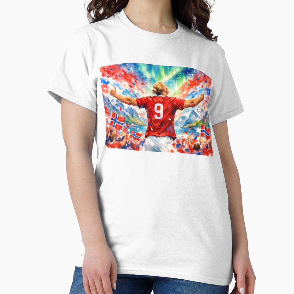 Norway Soccer Vibes  Soccer Player Celebrating Victory by BrickByDream
