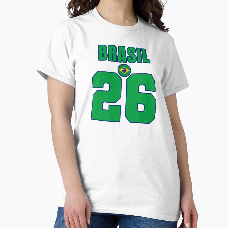 Brazil 26 Football Shirt Style Design – Brazil National Team Apparel by The Hairy Melon