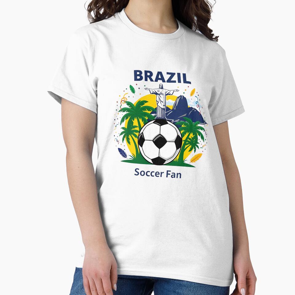 Brazil Soccer Fan T-shirt by Gui & Viny