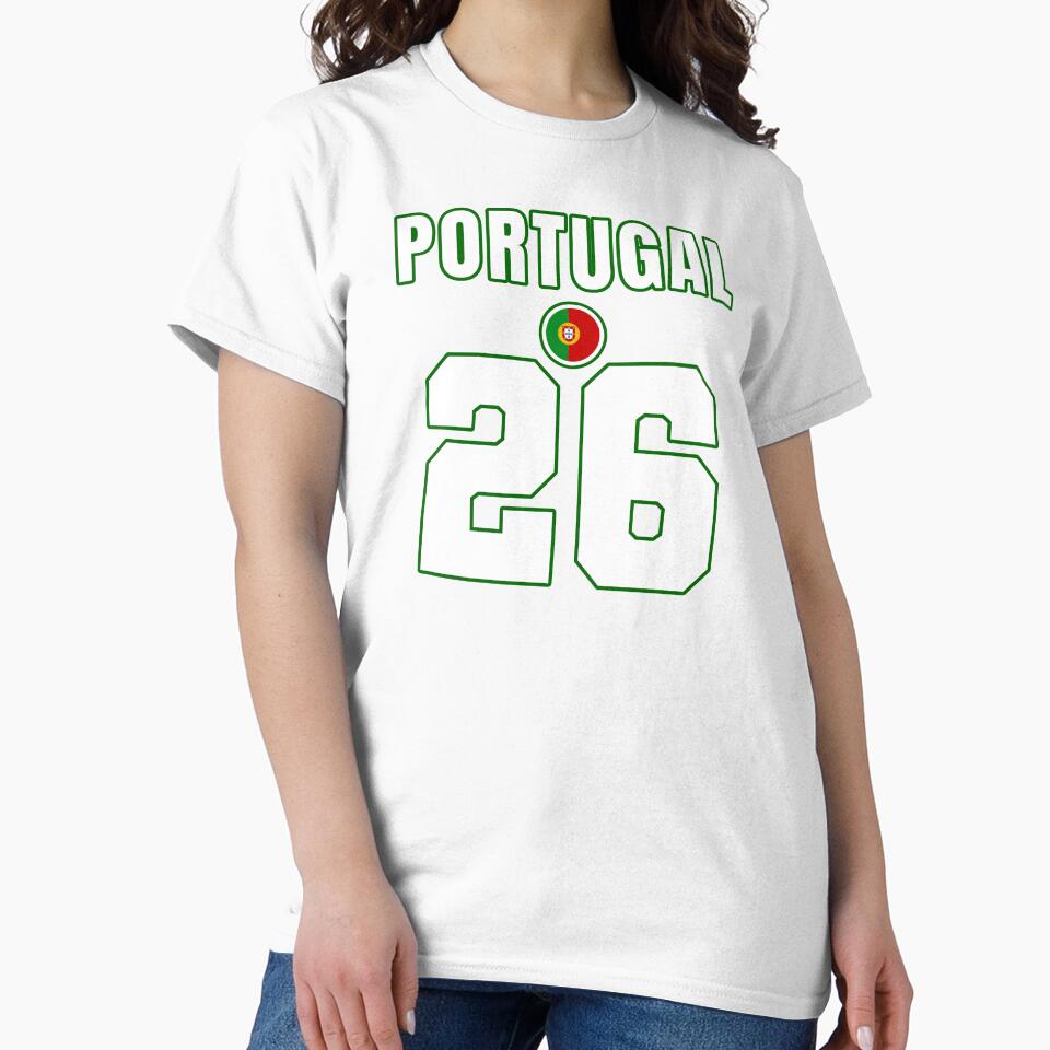 Portugal 26 Football Shirt Style Design – Portugal National Team Apparel by The Hairy Melon