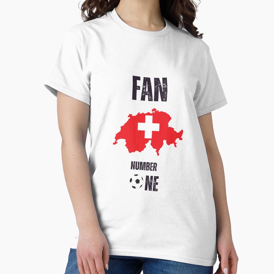 Ch Suisse football fan number one t-shirt inspired by the Switzerland team by Passionfoot