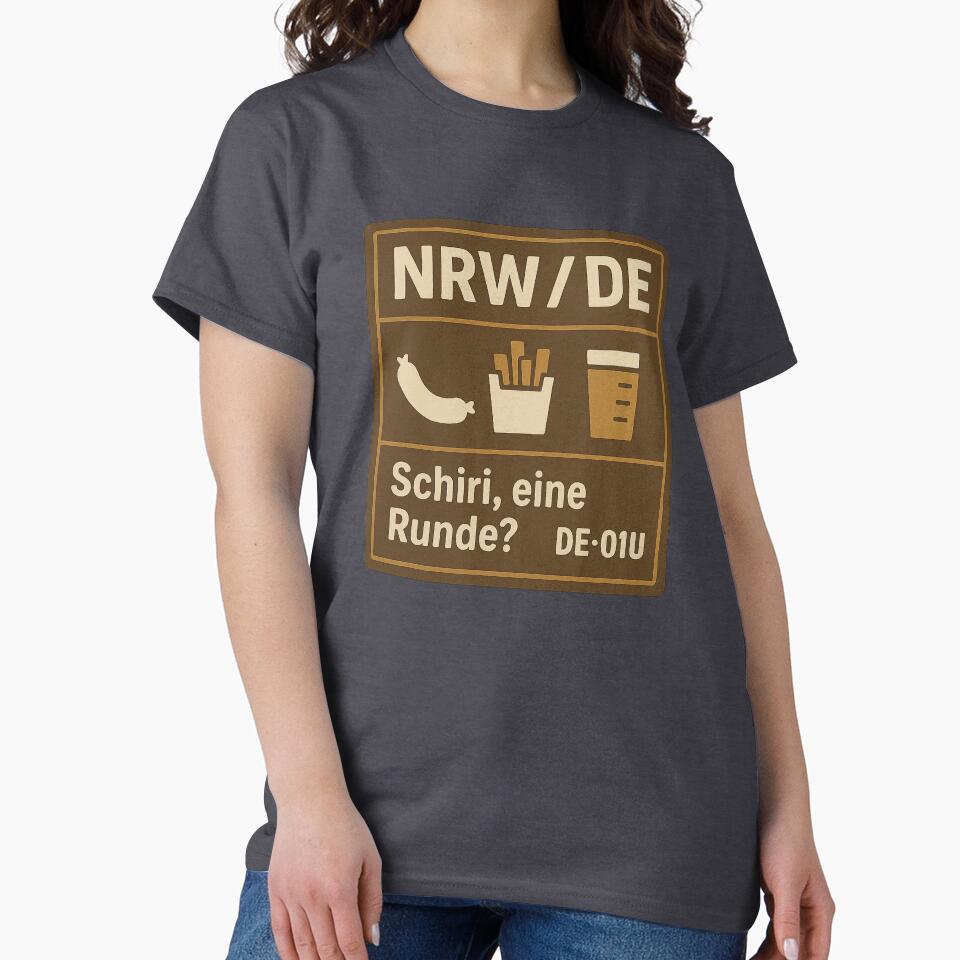 NRW/DE Snack Rules — “Schiri, eine Runde?” Rhein-Derby Fan by POD DYNASTY | Original Print On Demand T-Shirt Graphics