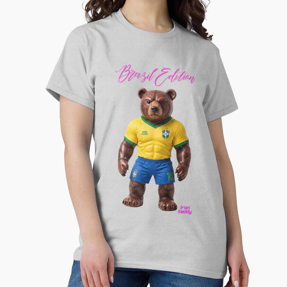 Brazil Soccer Iron Teddy - Muscular Football Bear by Woof-zil