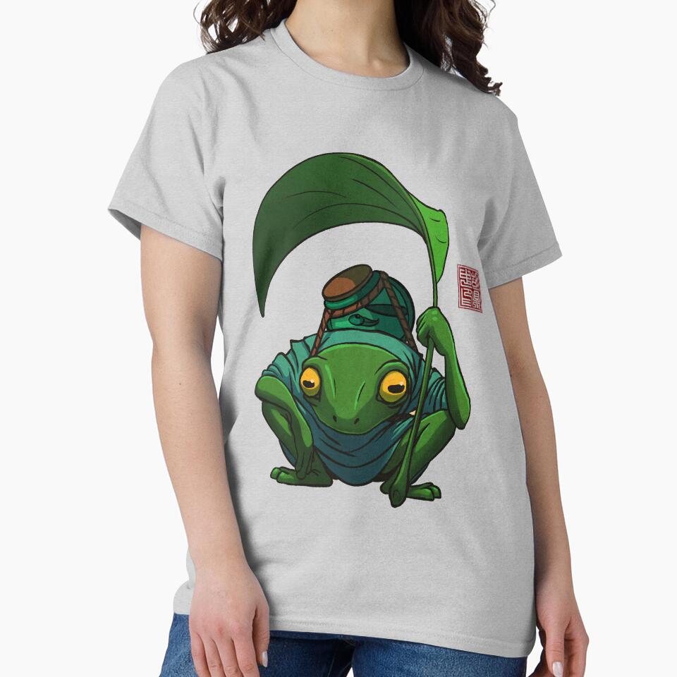 A Frog and His Son Inspecting by DingHuArt