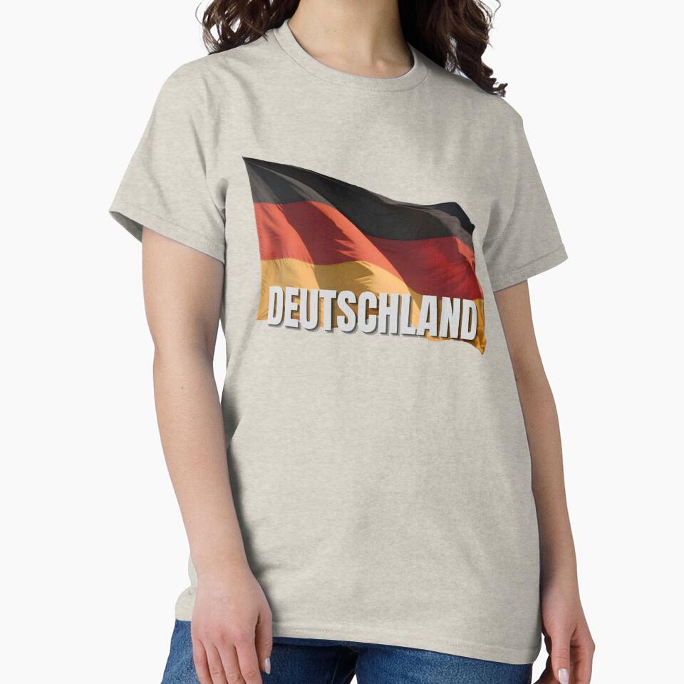 Deutschland Flag Waving Patriotic Design by RVJdesigns