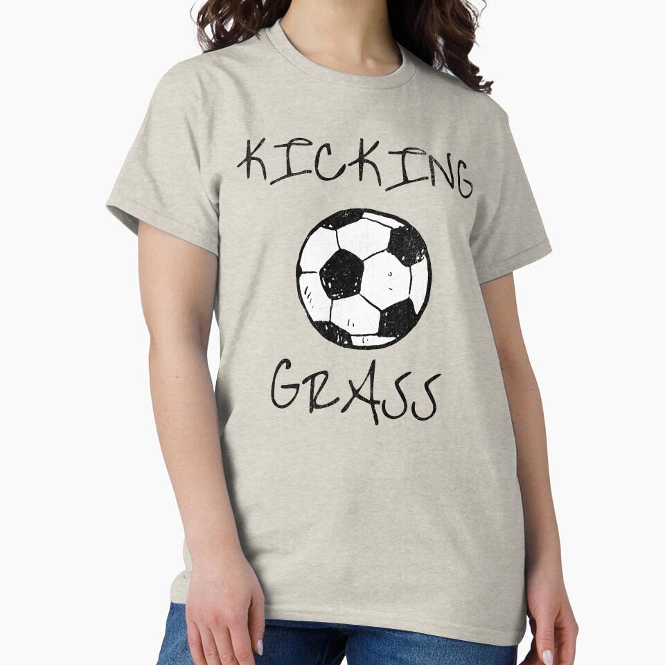 Kicking Grass Soccer Ball | Funny Soccer Player Gift by donwillisjrart