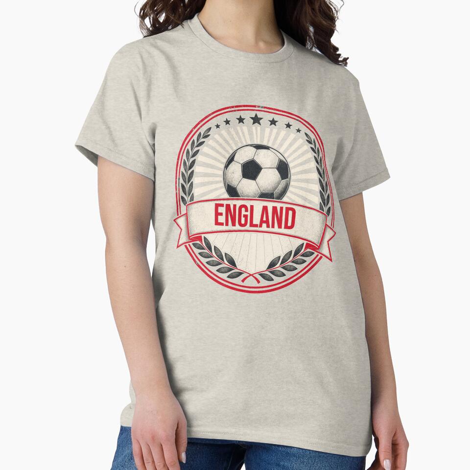 England Vintage Soccer Crest — Retro English Football Badge Fan Emblem by icemanphotos