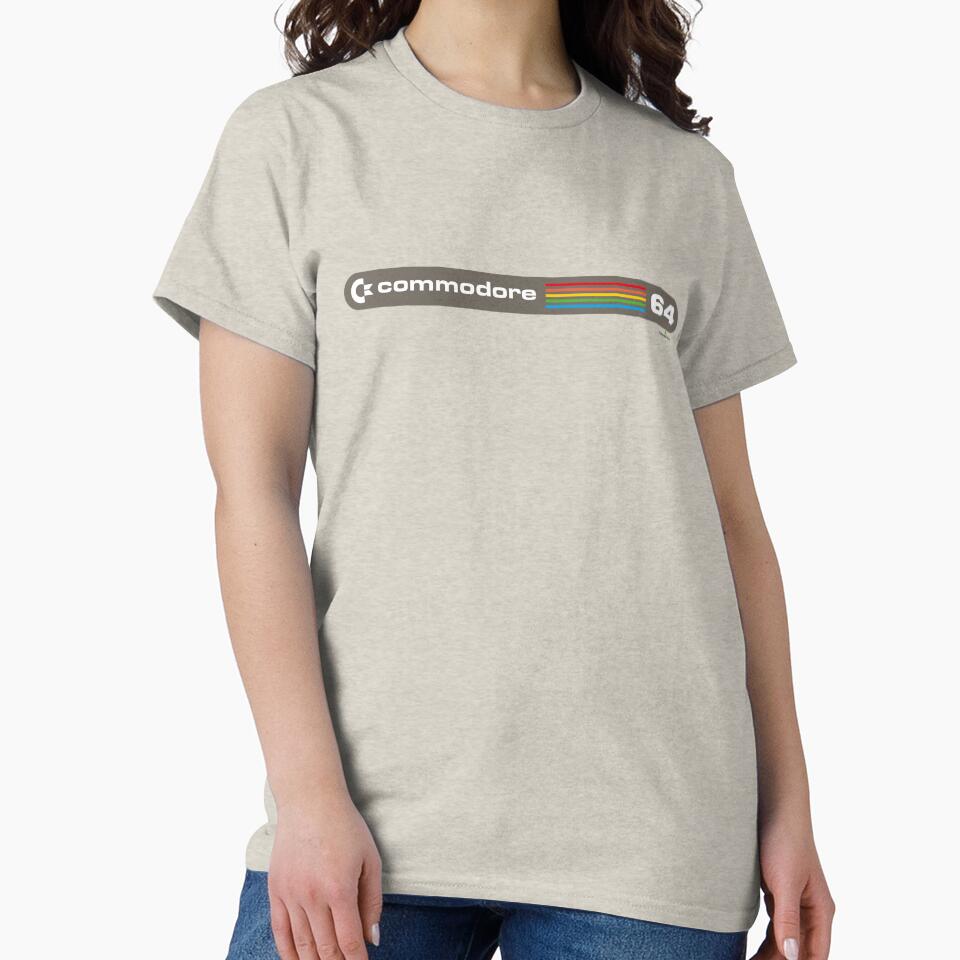 Commodore 64 rainbow logo C64 Sticker TShirt 01 by OuterShellUK
