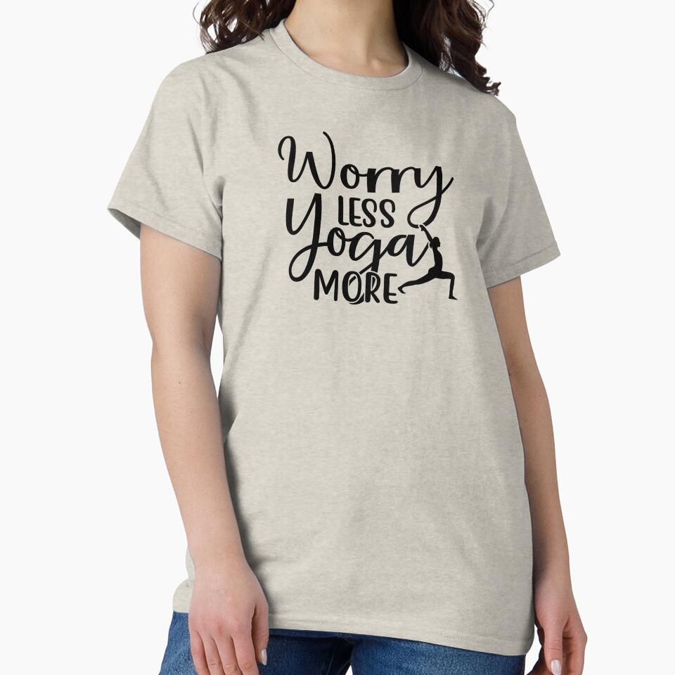 Yoga Saying Worry Less Yoga More Motivational Quotes by SoccaTamam