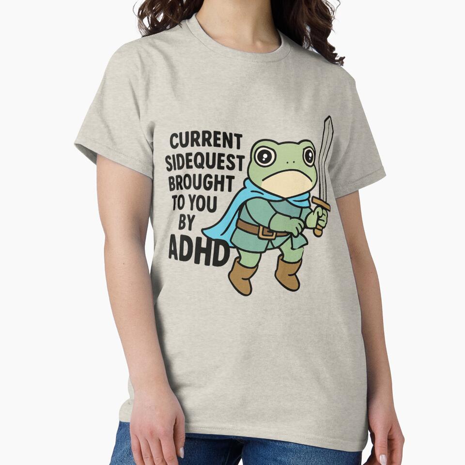 Current Sidequest ADHD Frog Warrior Adventure Meme by Zhaar