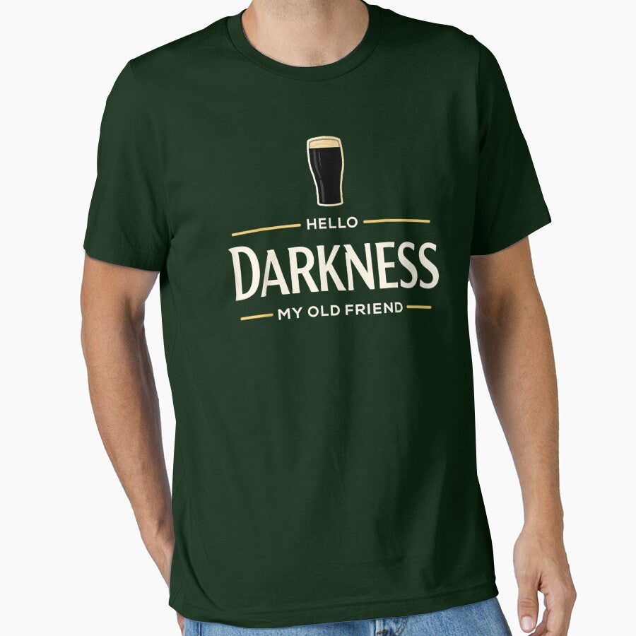 Hello Darkness My Old Friend – Funny Irish Beer St. Patrick’s Day Design by ArtFunDib