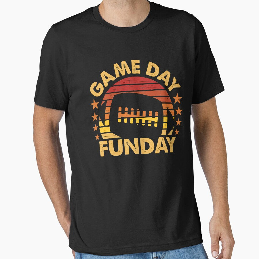 Game Day Fun-day Football Sunset Distressed Graphic by James Lewis