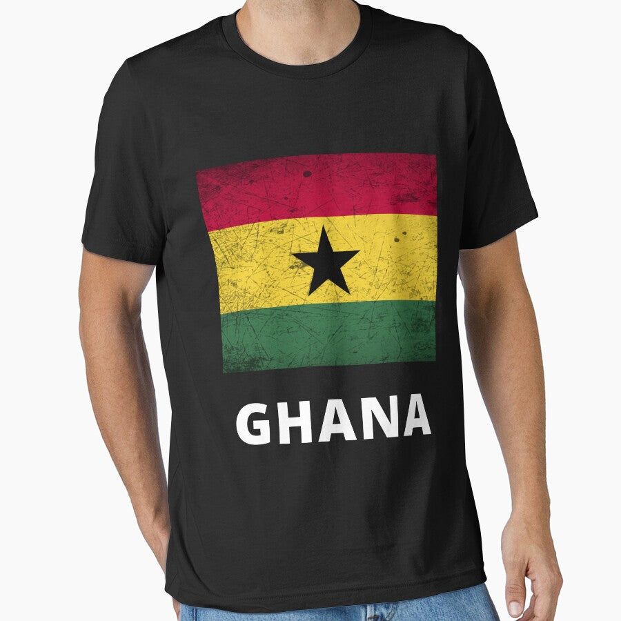 Distressed Ghanaian Flag | Black Stars | Ghanaian Pride Gift by Ellisen Prints