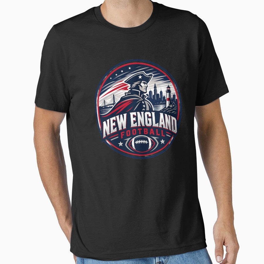 New England Football Heritage Sports Logo Shirt by TKOprintdesigns
