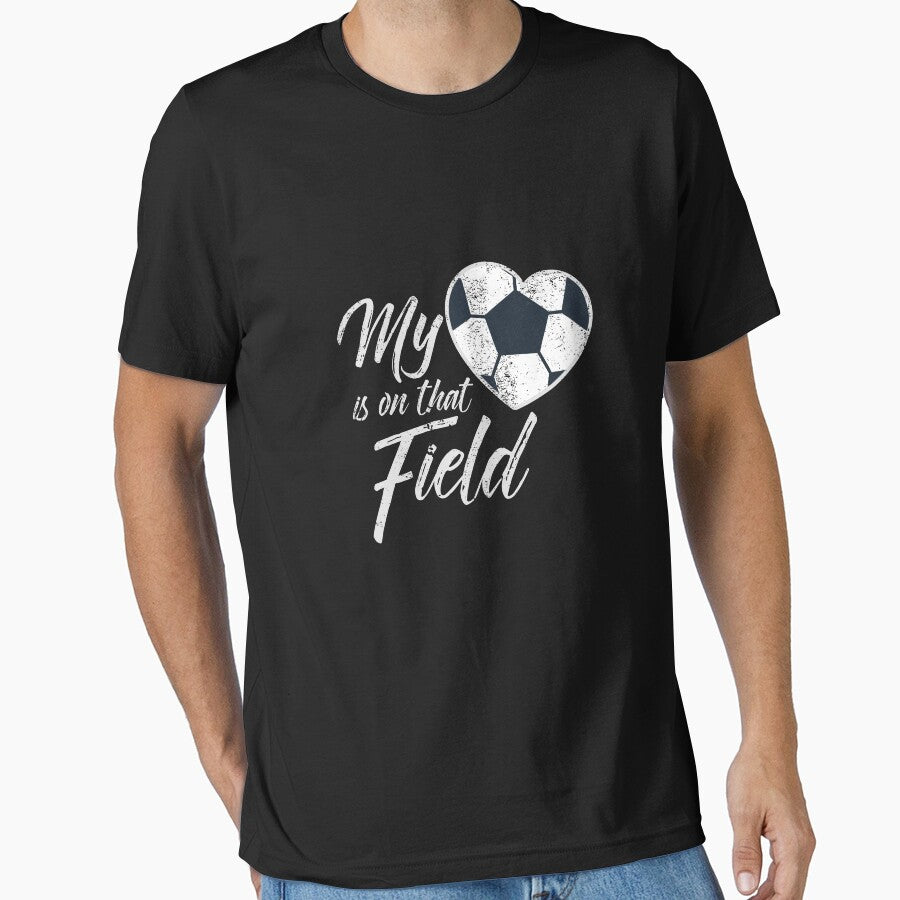 My heart is on that field soccer shirt, Soccer Shirt, Soccer Mom Shirt Personalized, Soccer Mom Shirt Custom With Number, Sports Mom Shirt by johnii1422
