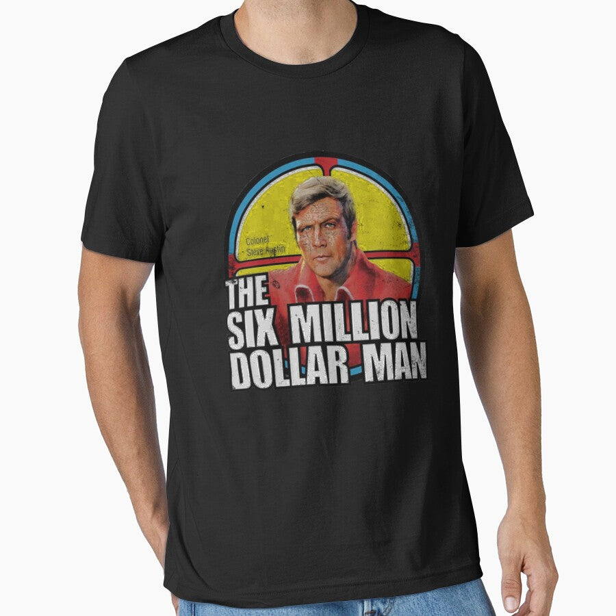 Vintage Retro Six Million Dollar Man by JustynCorkery