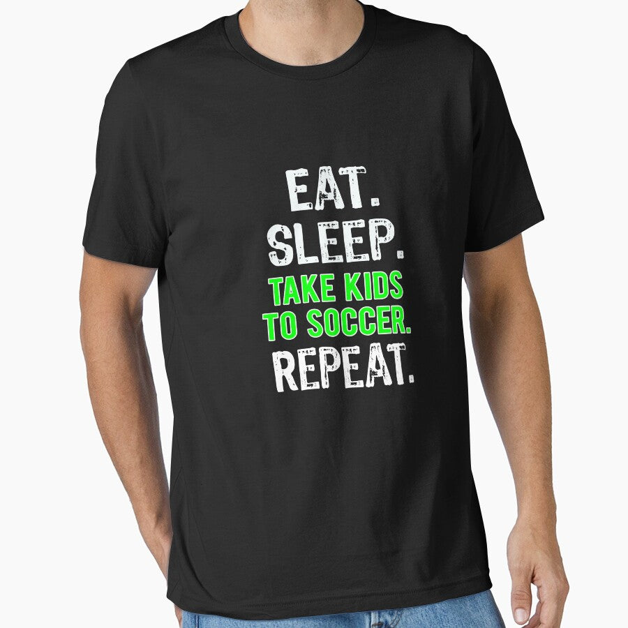 Funny Eat Sleep Take Kids to Soccer Mom & Dad gift by LGamble12345