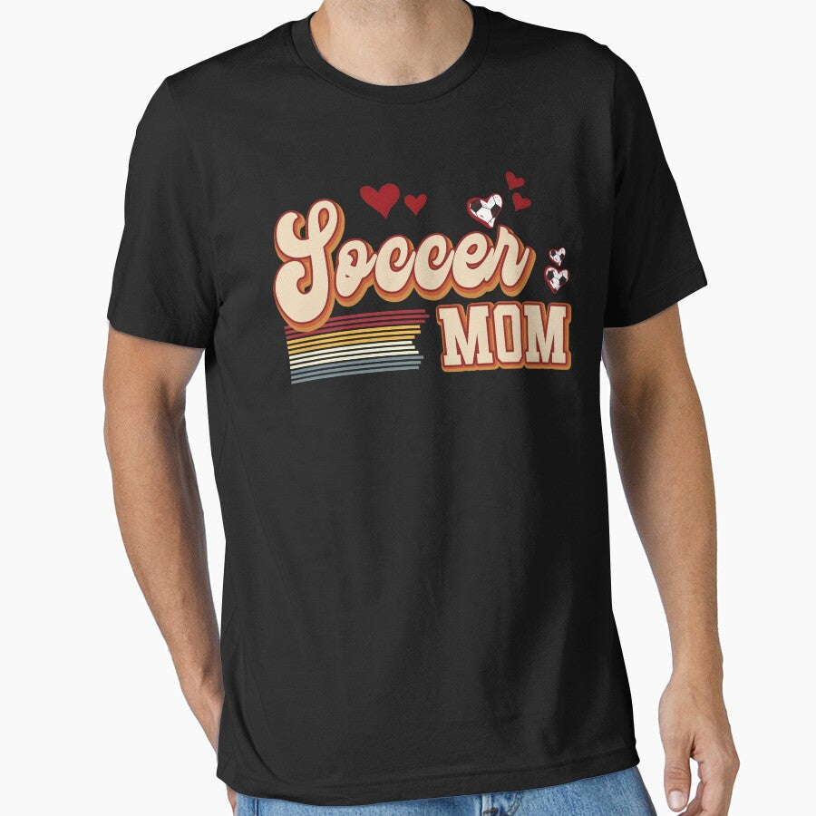 Vintage Soccer Mom Retro Hearts by LashondaGreen89