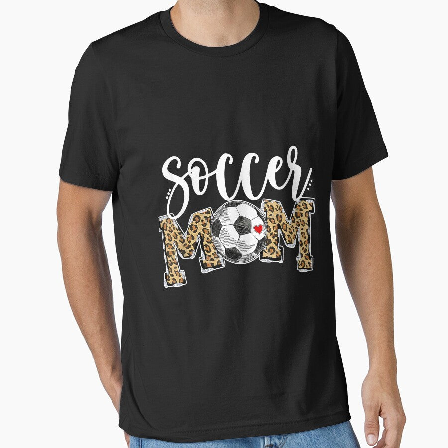 Soccer Mom Leopard Funny Soccer Mom Shirt Mother's Day by Mitzi12312