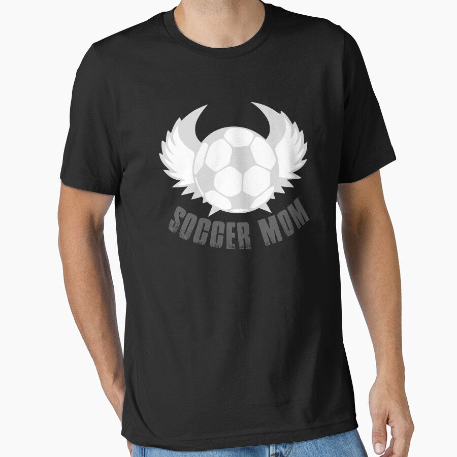 Soccer Mom White Bold Typography and illustration by garniturex