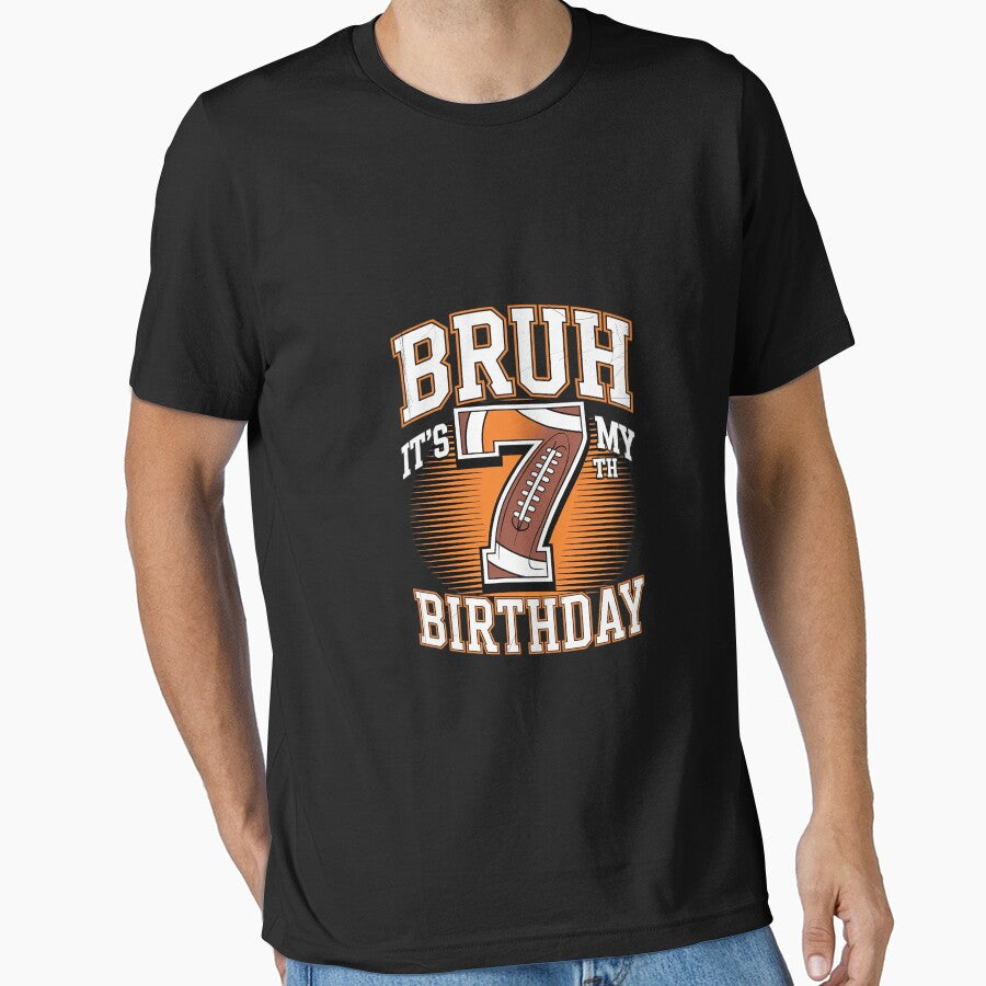 Bruh It's My 7th Birthday 7 Year Old Football Kids by EllinoKlemo
